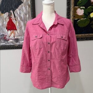 Croft & Barrow Pink Button-Down Shirt